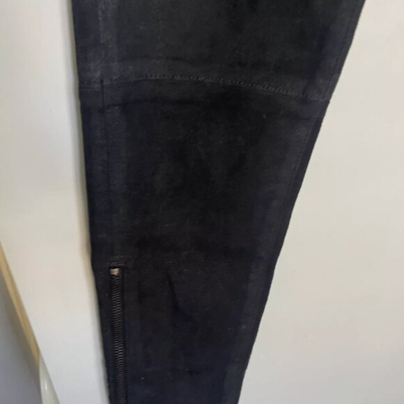 Rag & Bone Jean Womens Black Leather Mid-Rise Ankle Zip Skinny Pants Size 28X 28 - Picture 3 of 8